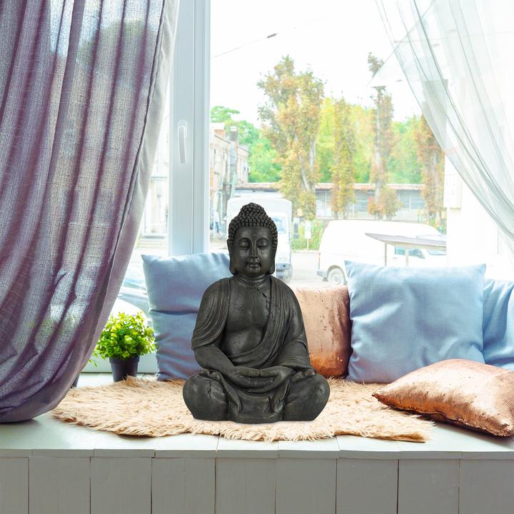 Actual product image Relaxdays Buddha Figurine Ceramic 70 cm