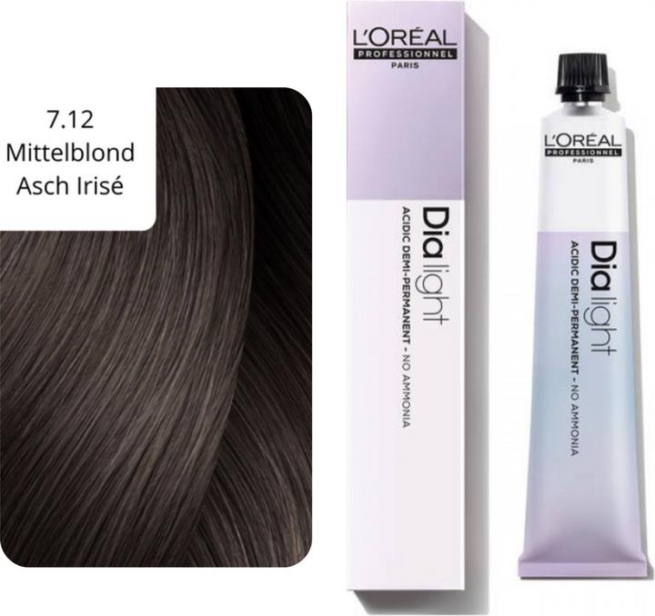 Produktbild L'Oréal Professionnel Dia Light (7.12 Mittelblond Asch Irisé 50ml)