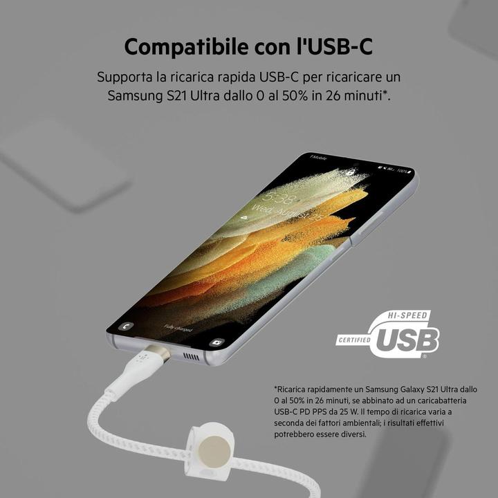 Productafbeelding Belkin USB-oplaadkabel Boost Charge Pro Flex USB C - USB C 1 m (1 m, USB 2.0, 60 W)