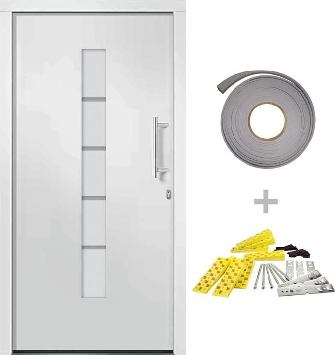 Produktbild Diverse Hardware Haustür Aluminium und PVC Weiss 100x210 cm