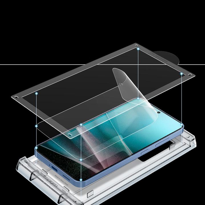 Actual product image Spigen Elite Shield "Ez Fit" for Samsung Galaxy S25 Clear (1 Piece, Samsung Galaxy S25)