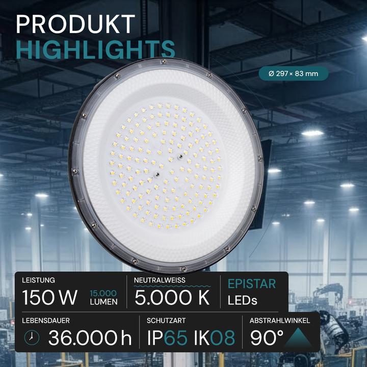 Actual product image Luxula LED highbay light (15000 lm)