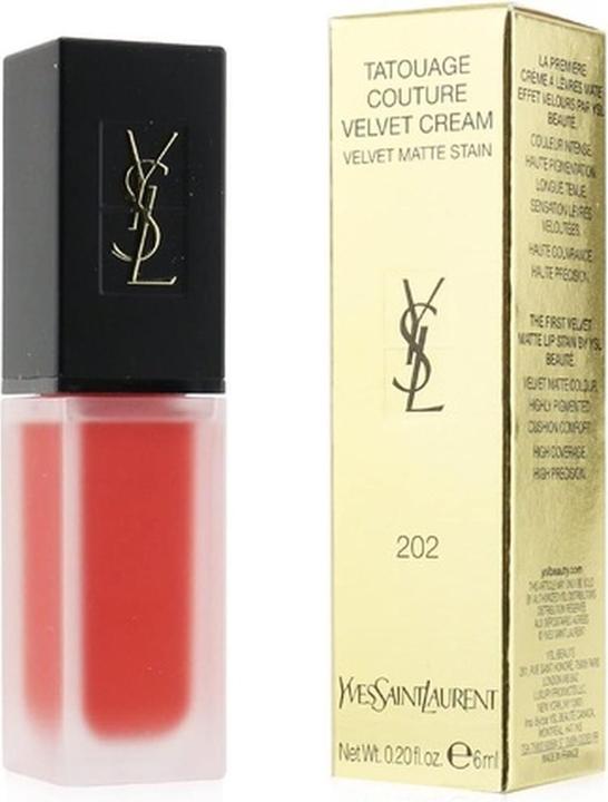 Actual product image Yves Saint Laurent Tatouage Couture Velvet Cream Coral Symbol 202 (No. 202 - Coral Symbol)