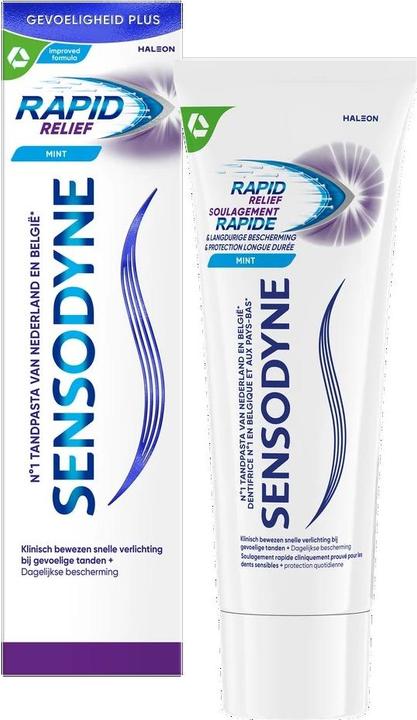 Produktbild Sensodyne Toothpaste Rapid Relief Effective Relief For Sensitive Teeth (75 ml)