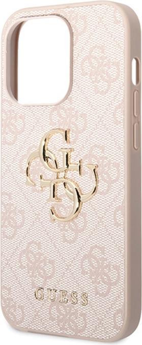 Actual product image Guess GUHCP15X4GMGPI iPhone 15 Pro Max 6.7" różowy/pink hardcase 4G Big Metal Logo (Apple iPhone 15 Pro Max)