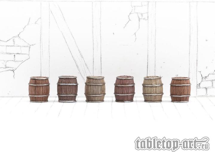 Produktbild Tabletop-Art Zubehör Holzfässer Set 1 - Kleine Fässer 6 Teile