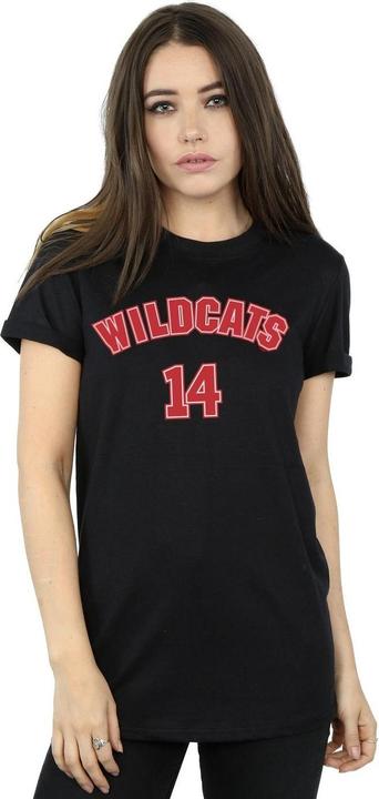 Actual product image Disney Womens/Ladies High School Musical The Musical Wildcats 14 Cotton Boyfriend T-Shirt (XL)