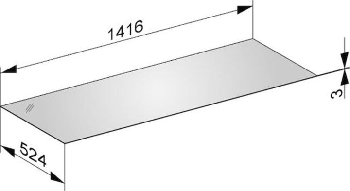 Produktbild Keuco Abdeckplatte EDITION 11 Crist.Gl 1416x3x524mm we sat