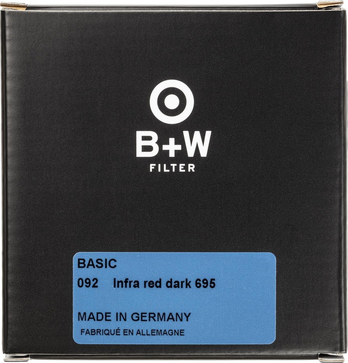 Produktbild B+W 092 Infrarot-Filter, dunkelrot 695, keine Vergütung/Basic 77mm (Infrarot durchlass Filter, 77 mm)