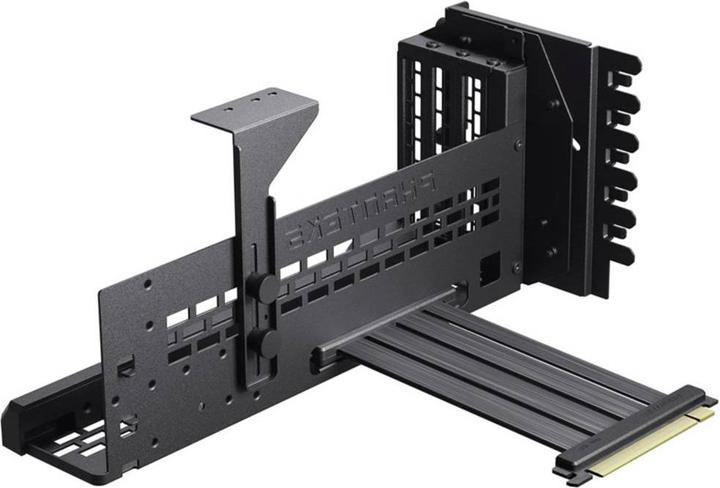 Produktbild Phanteks Premium Vertikales GPU-Bracket + PCIe 4.0 x 16 Riser-Kabel, DRGB - 220 mm, schwarz