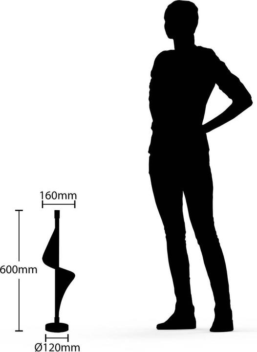 Image du produit Lucande Edano LED Lampe de table White/Chrome (420 lm)