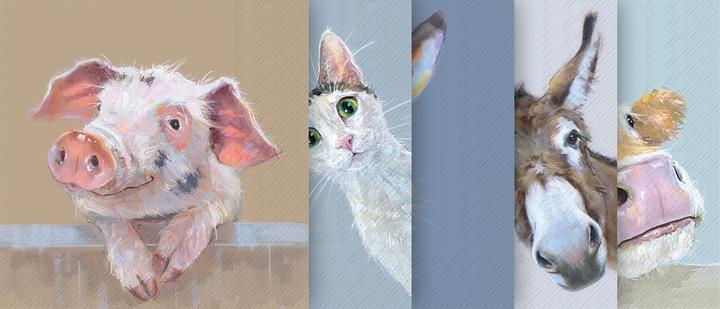 Actual product image VBS Servietten-Set "Lustige Tierbande" (20 x, 33 x 33 cm)