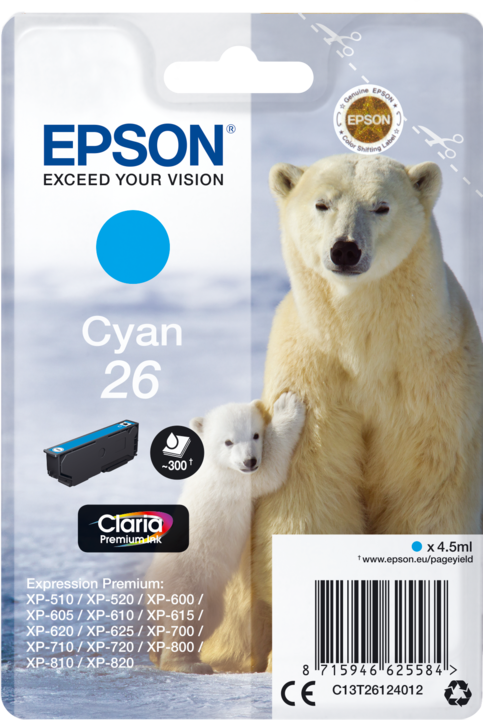 Actual product image Epson 26 Claria Premium (C)