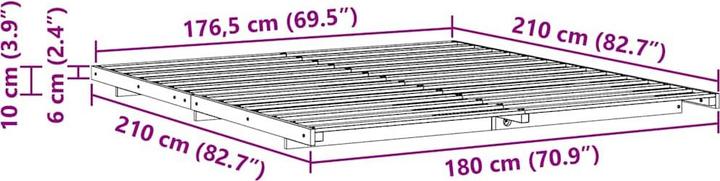 Actual product image vidaXL Bedstead (180 x 210 cm)