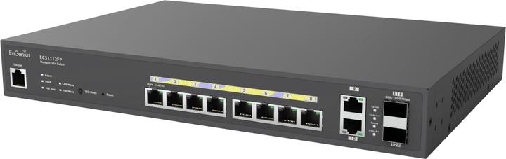 Produktbild EnGenius ECS1112FP 8 port smart Cloud POE 802.3af/at (10 Ports)