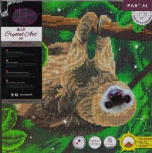 Immagine prodotto Craft Buddy Bradipo a due dita, 30x30cm Crystal Art Kit