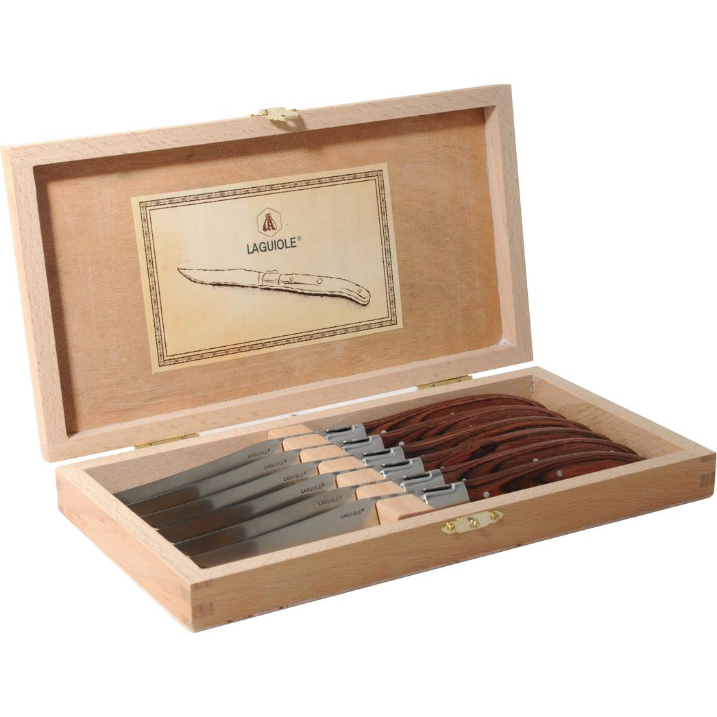 Thumbnail - Laguiole Wooden Gabarret, Besteck, Braun, Silber
