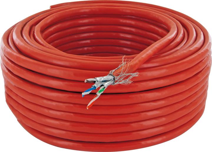 Produktbild Schwaiger CAT7 Netzwerkkabel S/FTP 50,0m rot (S/FTP, CAT7, 50 m)