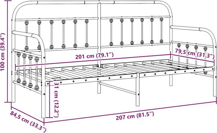 Image du produit vidaXL Bettgestell (80 x 200 cm)