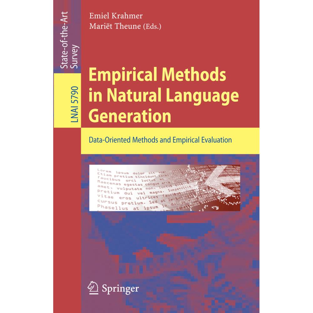 Empirical Methods in Natural Language Generation, Fachbücher von Mariet Theune, Emiel Krahmer