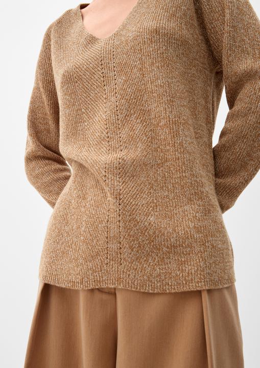 Produktbild S.Oliver Strickpullover Pullover mit Ajourmuster (36)