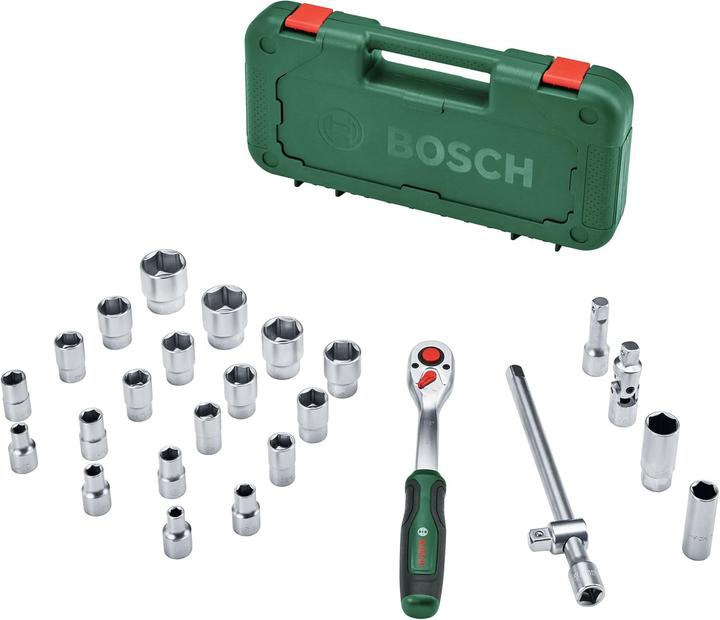 Produktbild Bosch Professional Ratschen-Set (10  mm, 11 mm, 12 mm, 13 mm, 14 mm, 15 mm, 16 mm, 17 mm, 18 mm, 19 mm, 20 mm, 21 mm, 22 mm, 24 mm, 27 mm, 30 mm, 32 mm, 8 mm, 9 mm)