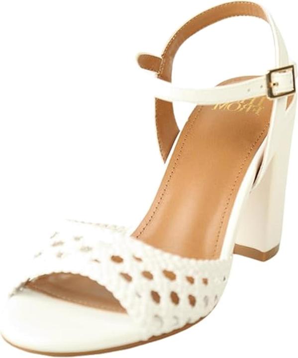 Actual product image Where's That From Womens/Ladies Rise Braided PU Block Heel Sandals (40)