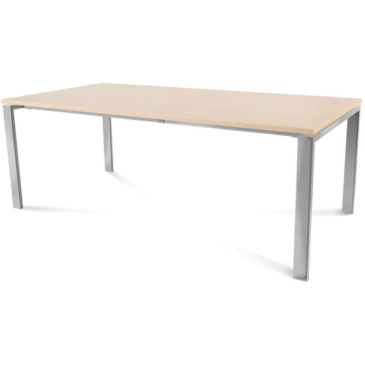 Rocada, Schreibtisch, Schreibtisch Total BxTxH 200x100x73cm Gestell verchromt Platte Melamin buche (200 x 100 x 73 cm)