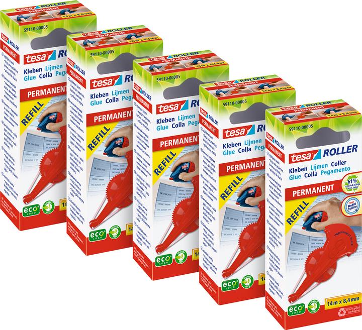 Image du produit tesa 5x recharges de rouleaux adhésifs permanents