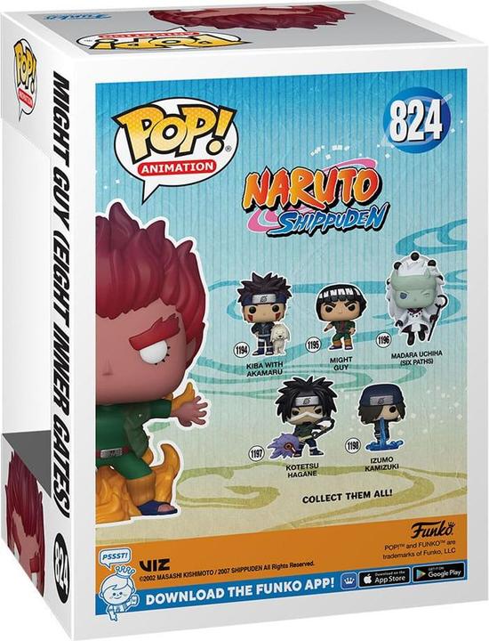 Actual product image Funko Pop! Naruto Might Guy (Eight Inner Gates) GITD EXM