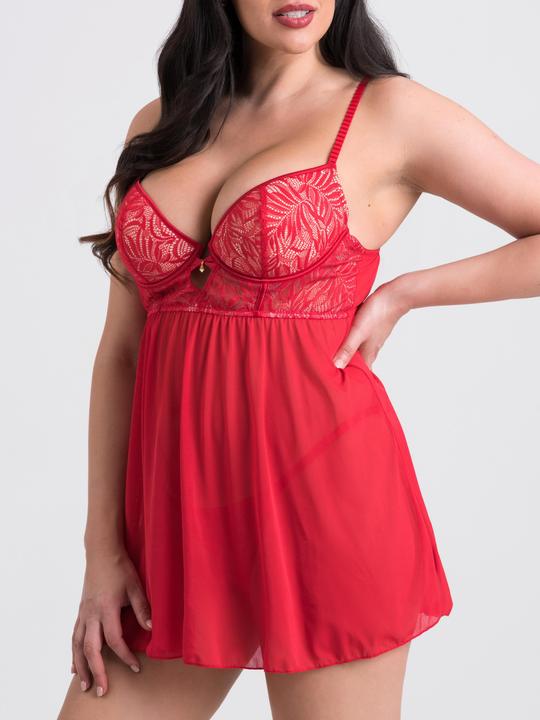 Produktbild Lovehoney Parisienne Charm Lace Babydoll Set (L)