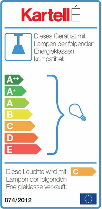 Etichetta energetica Kartell É ha portato luce a sospensione (E14)