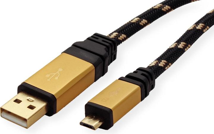 Image du produit Roline Câble USB 2.0 GOLD, USB A ST (1.80 m, USB 2.0)