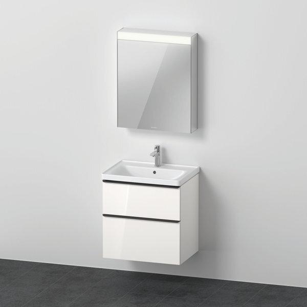 Duravit, Badmöbelset, D-Neo Möbel-Set, Möbelwaschtisch mit Waschtischunterschrank wandhängend und LED Spiegelschrank (A