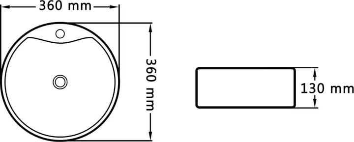 Produktbild vidaXL Becken (360 mm)