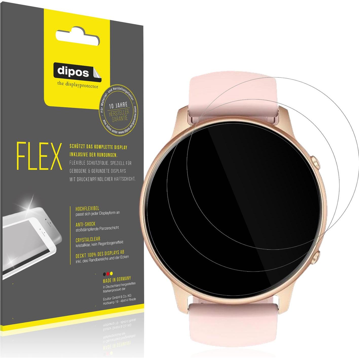 Dipos 3D Full Cover Schutzfolie, Smartwatch Schutzfolie, Transparent