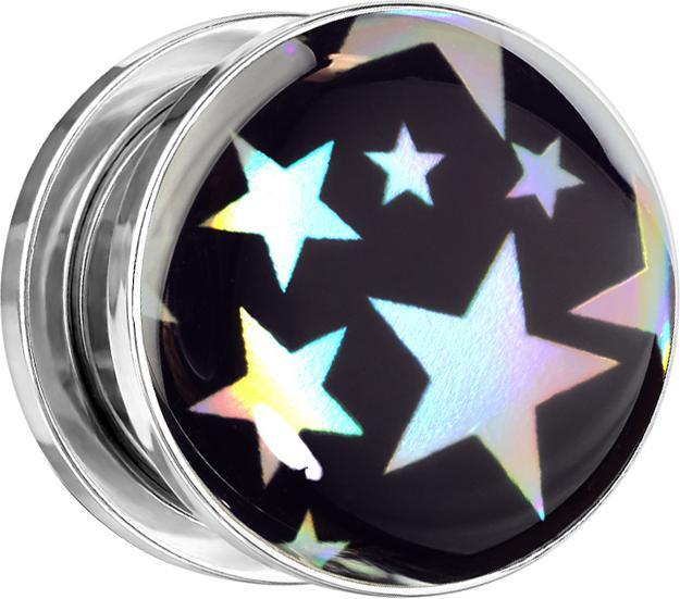 Immagine prodotto Star Piercing Stelle d'argento con spina di carne (senza ottone, Acciaio chirurgico 316L)