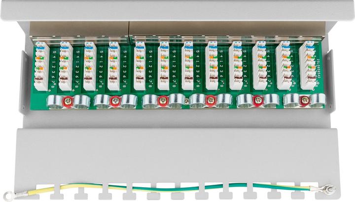 Produktbild Goobay CAT 6 Mini/Desktop Patch Panel, 12 Port, Grau