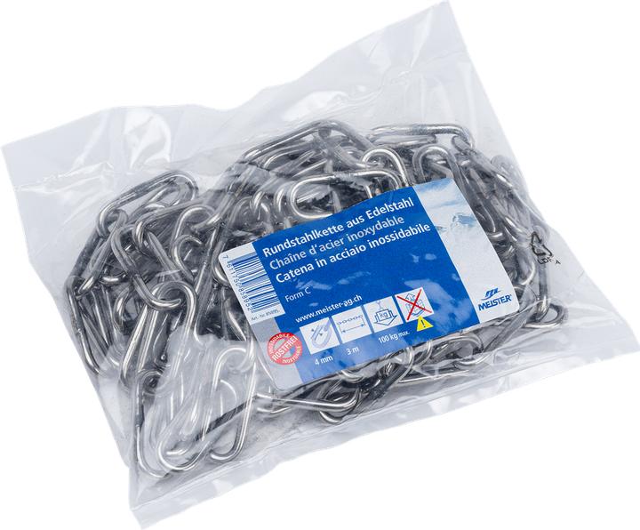 Actual product image Meister Round steel chain form C stainless (0.03 m)