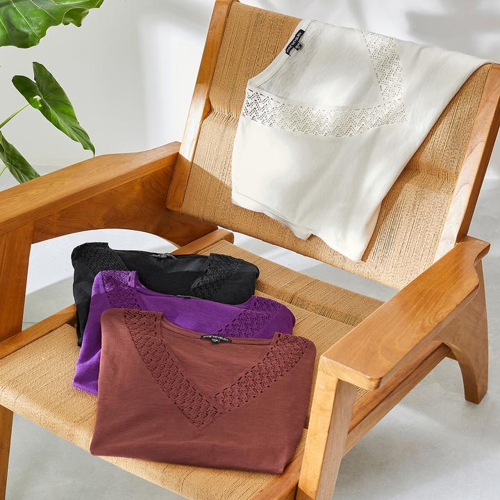 Produktbild Anne Weyburn T-Shirt mit V-Ausschnitt (42)