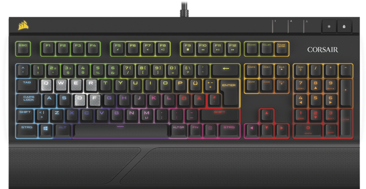 Produktbild Corsair Gaming STRAFE RGB SILENT (DE, Kabelgebunden)