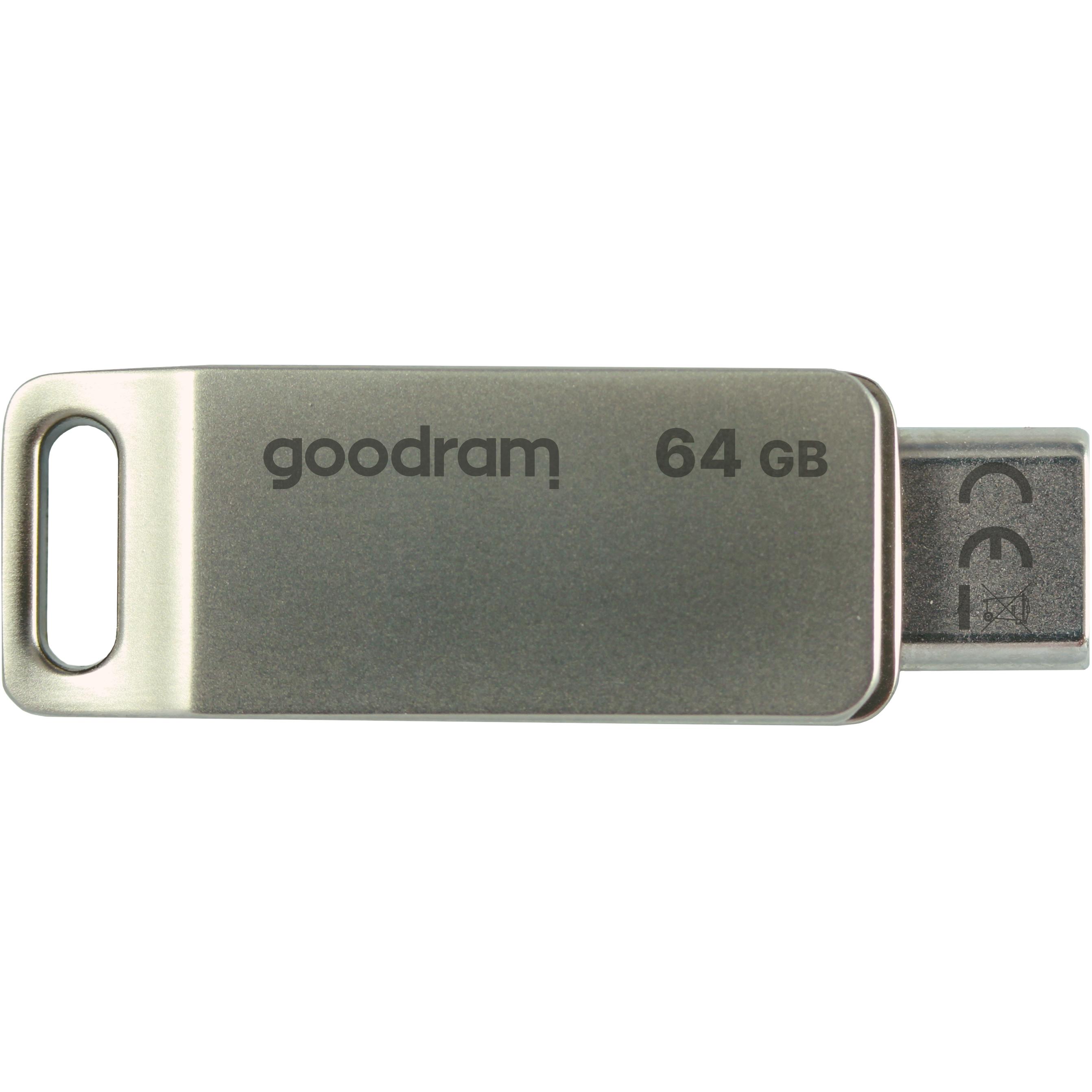 Thumbnail - Goodram ODA3 USB-Stick USB Type-A / USB Type-C 3.2 Gen 1 (3.1 Gen 1) (64 GB, USB 3.2, USB-C, USB-A), USB Stick, Silber