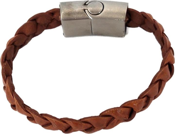 Immagine prodotto Thomss Bracciale in pelle No.03 Bracciale piccolo per bambini/ragazzi marrone chiaro con chiusura in (16.50 cm, Acciaio inossidabile, 100% pelle)
