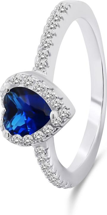 Brilio Argento - Anello romantico in argento Heart RI047WB - Circuito: 56 mm (56, 925 Argento)