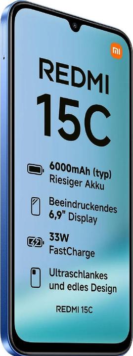 Actual product image Xiaomi Redmi 15C (256 GB, Moonlight Blue, 6.90", Dual SIM, 4G)