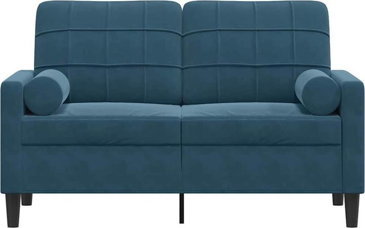 Immagine prodotto vidaXL Divano 2 posti divano imbottito divano lounge con cuscini decorativi velluto blu (2 posti)