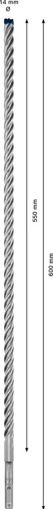 Image du produit Bosch Professional Zubehör Foret marteau EXPERT SDS plus-7X, 14 x 550 x 600 mm (14 mm)