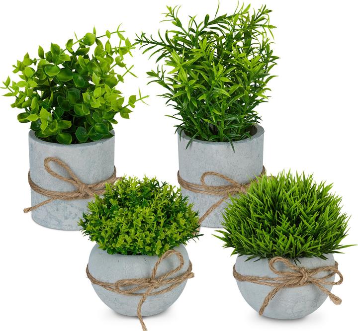 Actual product image Relaxdays 4x decorative plants (18 cm)