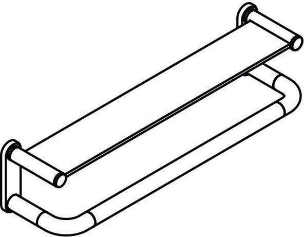 Actual product image Hewi Glass shelf SERIE 801 m handle coral