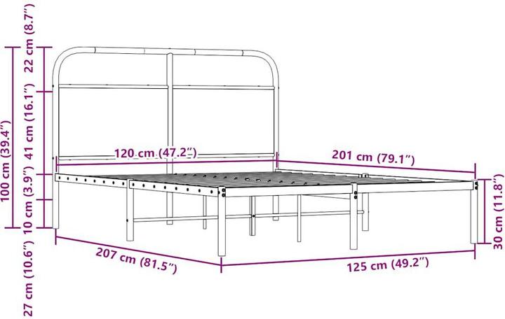 Image du produit vidaXL Bettgestell (120 x 200 cm)
